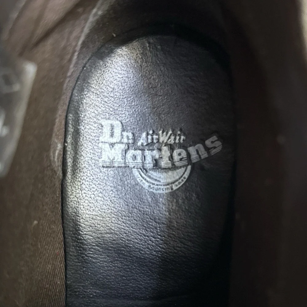 Dr Martens Tan Suede Leather Boots‎ Mens Size 8 Docs Safety Slip Resistant